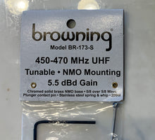 Load image into Gallery viewer, Browning 5/8 over 5/8 Wave Whip UHF / GMRS Antenna